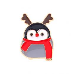 Значок Пингвин в шарфике
